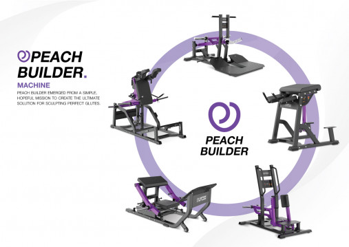 Обратная гиперэкстензия серии Peach Builder PB407 на свободных весах (нагружаемая дисками 50мм)