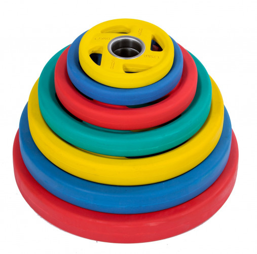 Диск обрезиненный PROFI-FIT олимпийский FASSION D-51, 10 кг (зеленый)