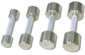 Набор хромированных гантелей 1-10 кг 20 шт. MB Barbell