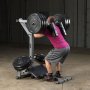 Голень стоя и Гакк приседания силовой тренажер Body-Solid GSCL360 на свободных весах