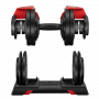 Пара регулируемых гантелей HYFIT SINGLE 24 кг (переключение поворотом ручки) в комплекте со стендом
