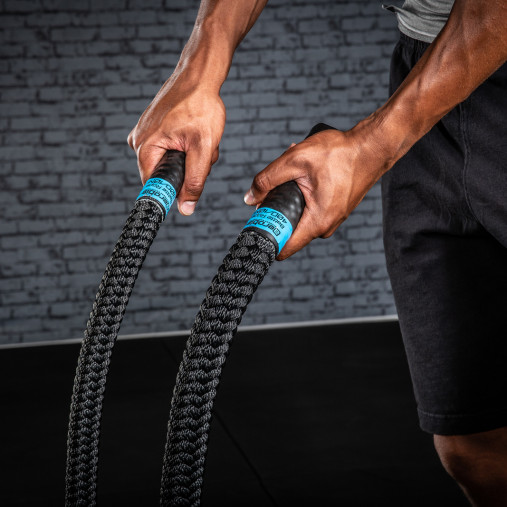 Тренировочный канат AEROBIS Battle Rope V2 длина 10 м, диаметр 30 мм, вес 5,3 кг, черный