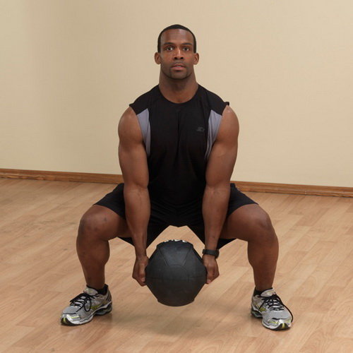 Медицинский мяч с рукоятками 12LB / 5.4 кг (черный) Body-Solid BSTDMB12