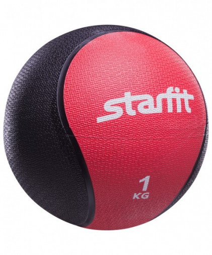 Мяч медицинский (медбол) Starfit PRO, 1 кг, красный