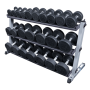Набор полиуретановых гантелей Body-Solid от 5 до 50 lb (пары) со стойкой