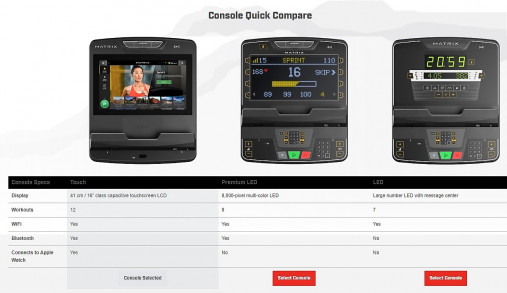 Вертикальный велотренажер Matrix Lifestyle. Консоль Touch Base