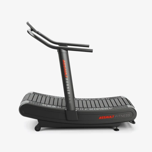 Беговая дорожка Assault Runner Pro (модель 2026, красный логотип) с изогнутым беговым полотном гусеничного типа