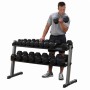 Горизонтальная двухрядная стойка для гантелей Body-Solid GDR60