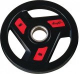 Диск обрезиненный 5 кг черно-красный AeroFit AFPLC
