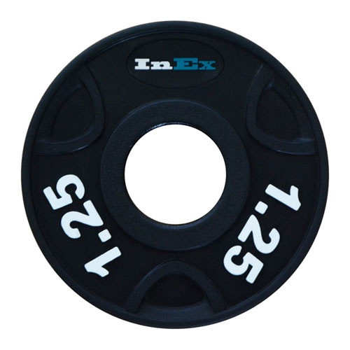 Диск обрезиненный с 3 отверстиями INEX GRP-N, вес 1.25 кг