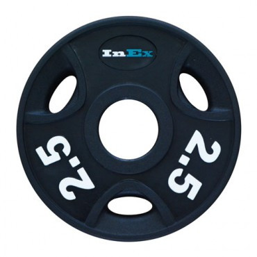 Диск обрезиненный с 3 отверстиями INEX GRP-N, вес 2.5 кг