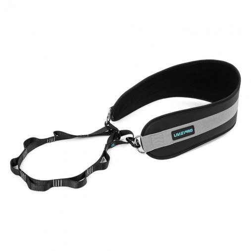 Пояс для отягощений со стропой LIVEPRO Weight Belt черный/серый LP8098