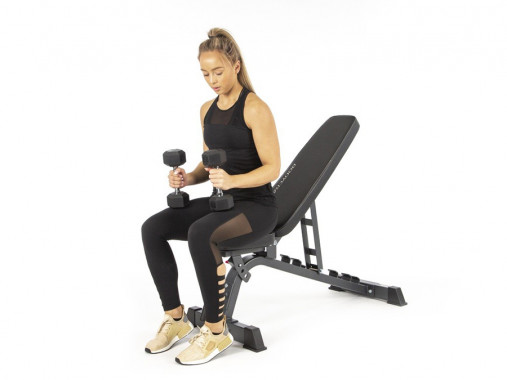 Скамья многофункциональная BodyCraft F602 в комплекте с опциями: парта для бицепса и сгибатель/разгибатель для ног