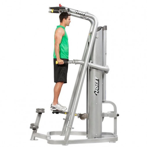 Турник пресс брусья Hoist ROC-IT RS-1700 platinum (гравитрон) подтягивание, отжимание с помощью (цвет рамы: серебристый)
