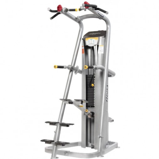 Турник пресс брусья Hoist ROC-IT RS-1700 platinum (гравитрон) подтягивание, отжимание с помощью (цвет рамы: серебристый)