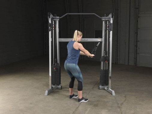 Сдвоенная блочная стойка / Кроссовер угловой Body-Solid GDCC200 со стеками 72.5 кг