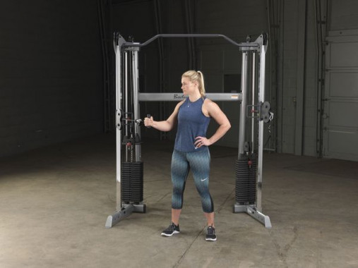 Сдвоенная блочная стойка / Кроссовер угловой Body-Solid GDCC200 со стеками 72.5 кг