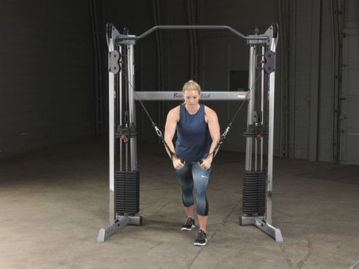 Сдвоенная блочная стойка / Кроссовер угловой Body-Solid GDCC200 со стеками 72.5 кг