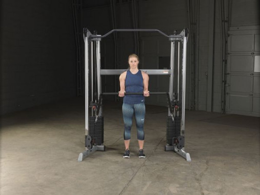 Сдвоенная блочная стойка / Кроссовер угловой Body-Solid GDCC200 со стеками 72.5 кг