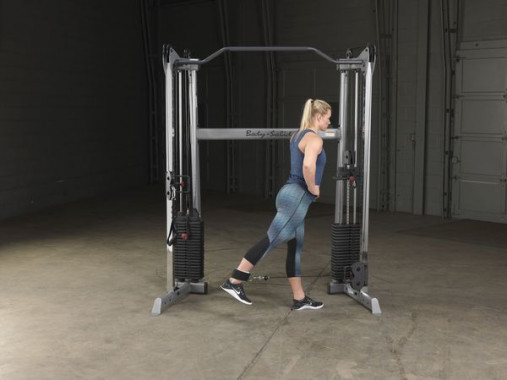 Сдвоенная блочная стойка / Кроссовер угловой Body-Solid GDCC200 со стеками 72.5 кг