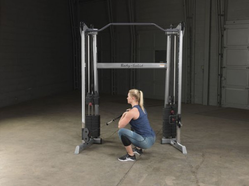 Сдвоенная блочная стойка / Кроссовер угловой Body-Solid GDCC200 со стеками 72.5 кг