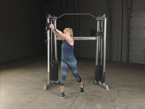 Сдвоенная блочная стойка / Кроссовер угловой Body-Solid GDCC200 со стеками 72.5 кг