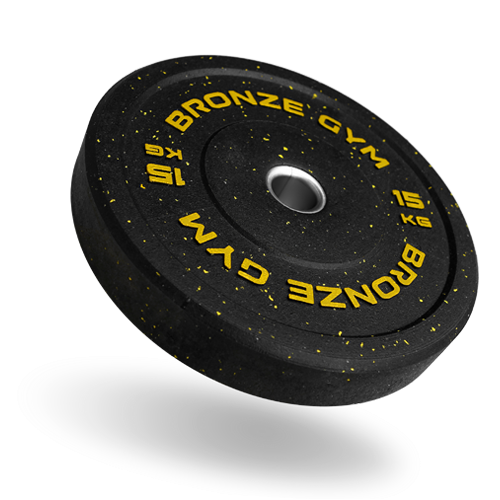 Диск бамперный 15 кг желтый BRONZE GYM BG-BMP-15 олимпийский ф50 мм для кроссфита