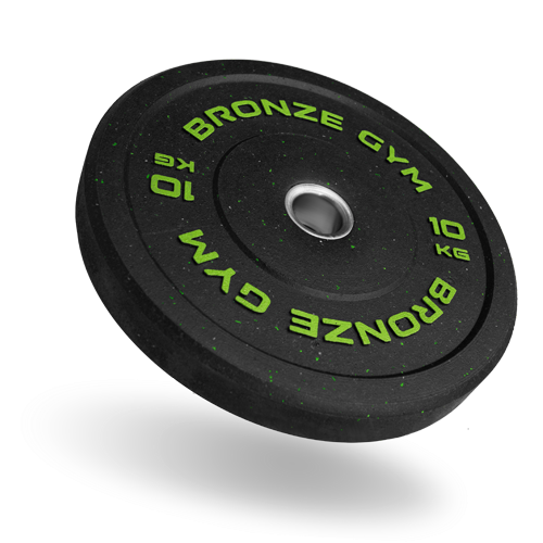 Диск бамперный 10 кг зеленый BRONZE GYM BG-BMP-10 олимпийский ф50 мм для кроссфита