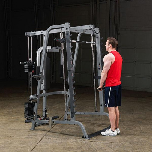 Машина Смита Body Solid GS348Q с тягой и стеком 90 кг (без скамьи и батерфляя)