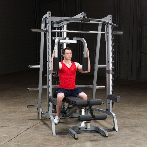 Машина Смита Body Solid GS348Q с тягой и стеком 90 кг (без скамьи и батерфляя)