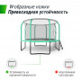 Батут UNIX line SUPREME GAME 10 ft (3,05 м) зеленый, с внутренней защитной сетью и лестницей