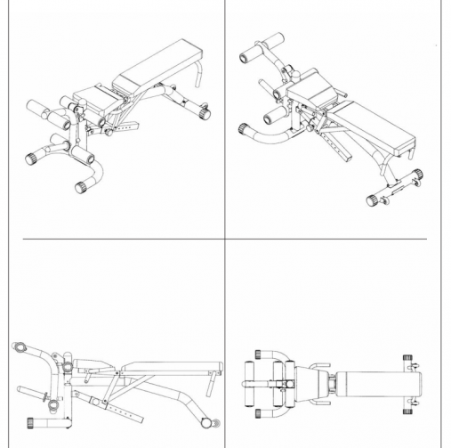 Скамья регулируемая универсальная + керл для ног Body-Solid FID46