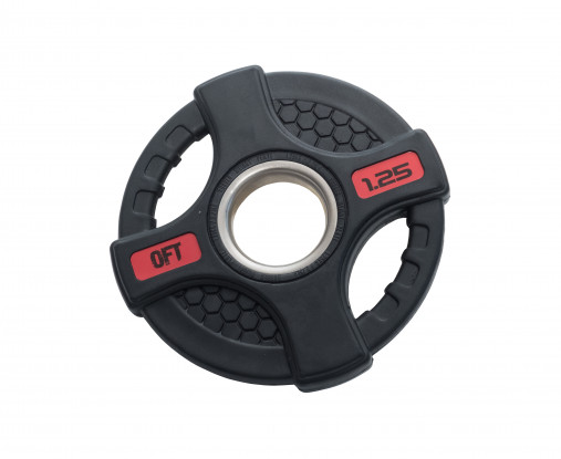 Диск олимпийский обрезиненный черный с двумя хватами 1.25 кг Original Fit.Tools ф50 мм