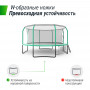 Батут каркасный UNIX line 14 ft (4.27 м) SUPREME GAME (зеленый) с внутренней защитной сетью и лесницей