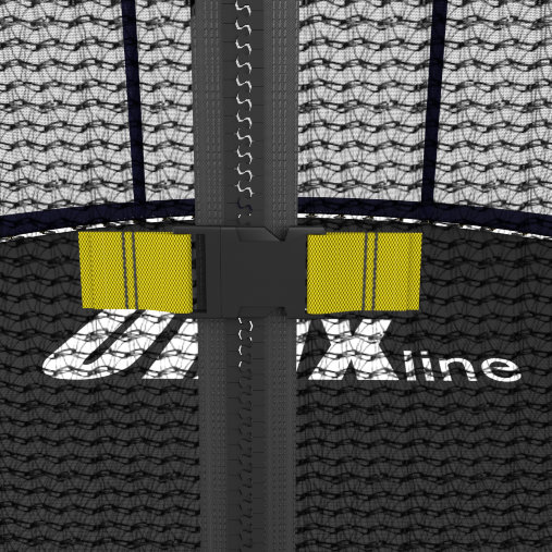 Батут каркасный UNIX line 14 ft (4.27 м) SUPREME GAME (синий) с внутренней защитной сетью и лесницей