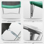 Батут премиум ARLAND 8FT с внутренней страховочной сеткой и лестницей (Dark green)