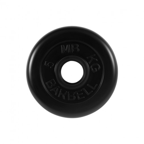 Набор обрезиненных дисков, черные MB Barbell, D-51 мм, 1,25-20 кг, "Стандарт" с метал. втулкой (общий вес 107,5 кг) 6 пар
