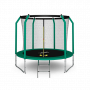 Батут премиум ARLAND 10FT с внутренней страховочной сеткой и лестницей (Dark green) темно-зеленый