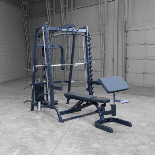 Многофункциональный тренажер Машина Смита Body Solid GS348QP4 со стеком 90кг. (в максимальной комплектации)