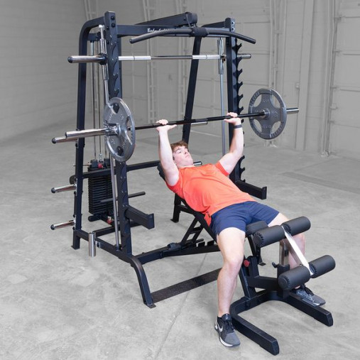 Многофункциональный тренажер Машина Смита Body Solid GS348QP4 со стеком 90кг. (в максимальной комплектации)