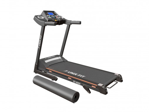 Беговая дорожка домашняя складная компактная UnixFit ST-600X с ковриком