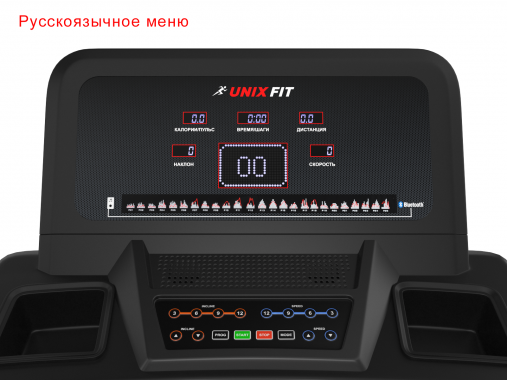 Профессиональная беговая дорожка UNIX Fit T-1300 PRO (LED) с русифицированной консолью