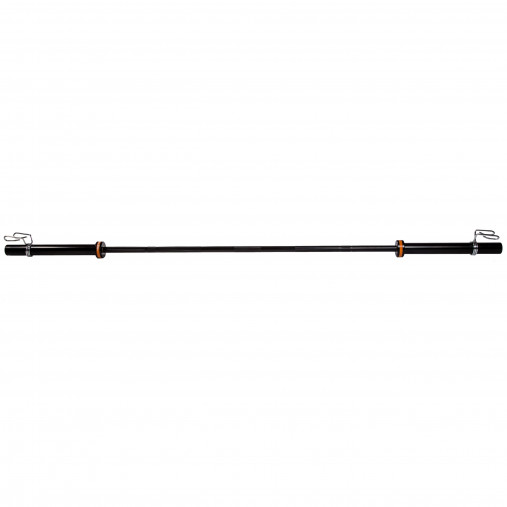 Гриф для штанги ZSO BLACK, D-50, L2200, гладкая втулка, до 500 кг, замки-пружины