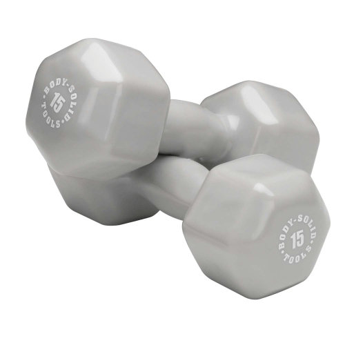 Гантель в виниловой оболочке 15LB / 6.8 кг Body-Solid BSTVD15