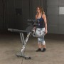 Универсальная регулируемая силовая скамья Body-Solid GFID31 (черная) для пресса, упражнений со штангой и гантелями