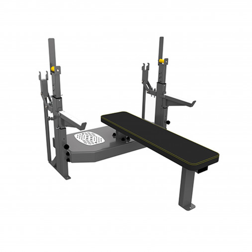 Скамья-стойка домкратная для жима лежа со страховочными упорами DHZ Olimpic Bench A-3146
