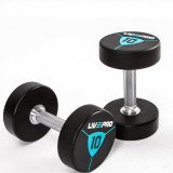 Гантели в уретане LIVEPRO Premium Urethane Dumbbells 44 кг, черный/синий